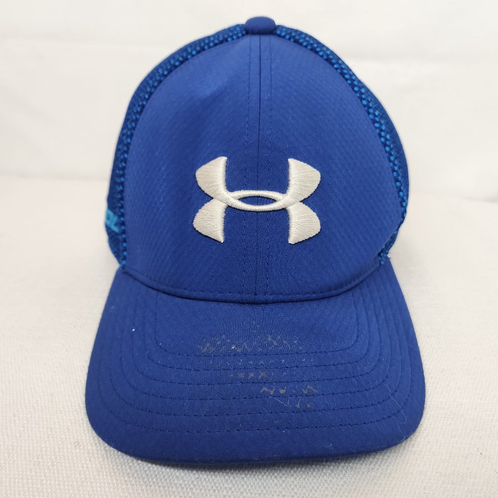 Under Armour Youth Boys Small / Medium Fitted Mesh Baseball hat Logo Golf